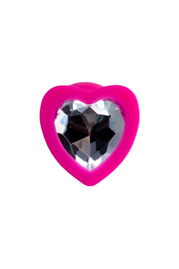Diamond Heart Anal Plug, silikon, pembe, 7 cm, Ø 2 cm, 18 g - Görsel 5